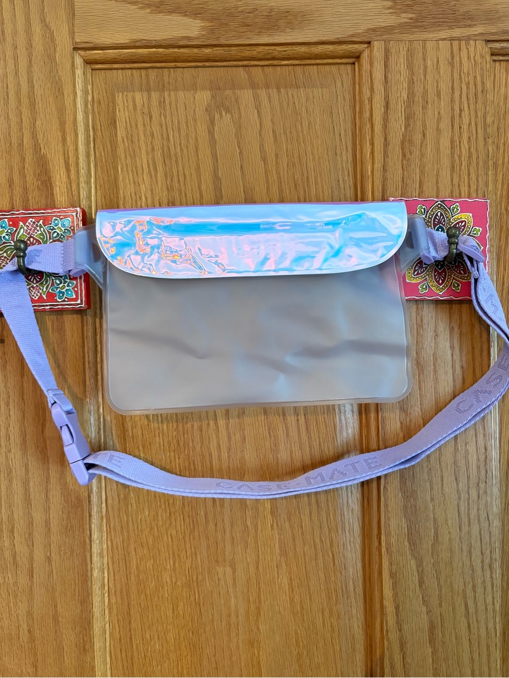 Casemate Holographic Lilac Fanny Pack - Clear Front Hip Bag. Soap Bubbles Color